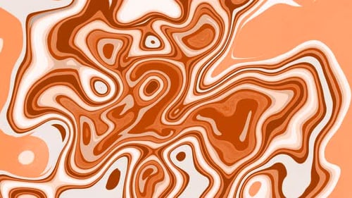 Dynamic Abstract Swirling Orange and White Liquid Background