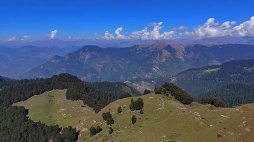 Stunning Forested Mountain Range in Serene Natural Landscape