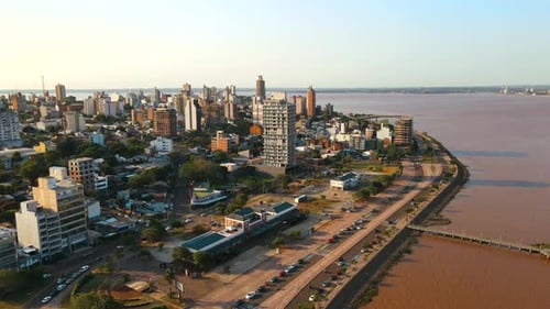 Beautiful panoramic view showcasing the enchanting cityscape of Posadas, Argentina.