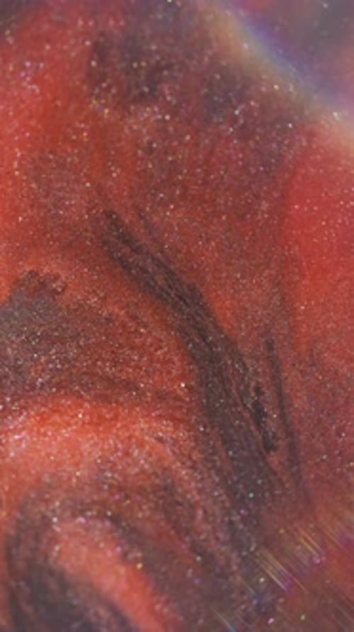 Abstract Fluid Art with Red, Brown and Gold Shimmer