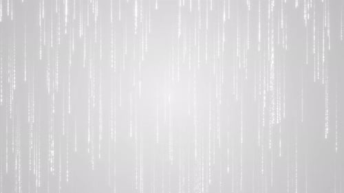 Abstrakter sauberer weißer und grauer digitaler Hintergrund. Strom von Datenpunkten und Linien oder Streifen