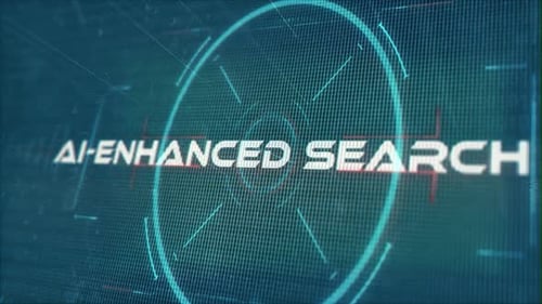 Futuristic AI Enhanced Search Title Animation