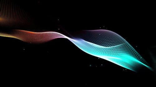 Abstract Digital Wave Particles Form 4