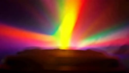 Vibrant Rotating Party Light Projector with Rainbow Beams