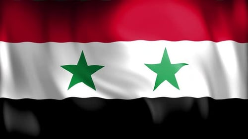 Rundkurs mit syrischer Flagge