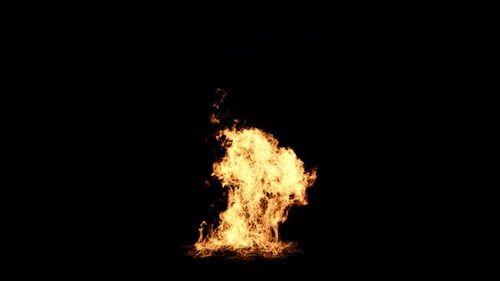 Dynamic Realistic Fire Element with Alpha Channel