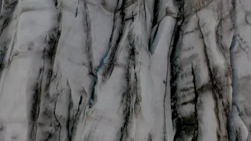 4K Iceland Glacier fly in and reveal Mountain