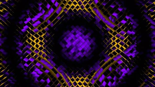 Purple And Yellow Random Shapes Waves Background Vj Loop In 4K