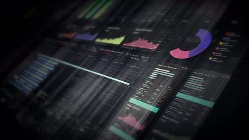 Digital Business Chart and Graph Interface Animation