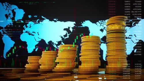 Stock Market Candlestick Chart Pattern Design Background