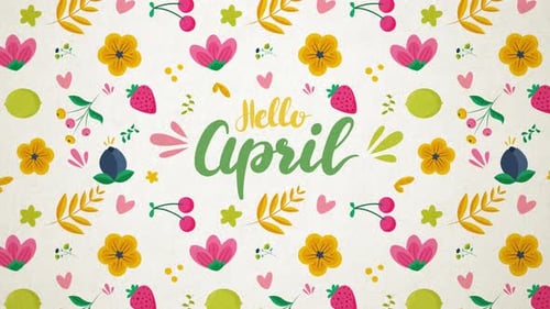 Hallo April Spring, nahtlose Loop-Hintergrundanimation