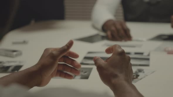 Criminal Fidgeting Fingers while Being Interviewed by Police Office ...