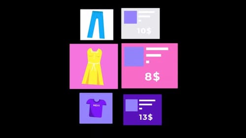 E Commerce Online Shopping Product With Bank Card On Alpha Channel