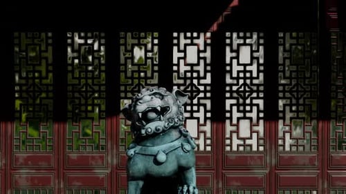 Animated Traditional Chinese Geometric Patterns with Foo Dog