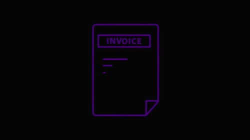 Minimalist Flat Design Invoice Document Reveal Animation
