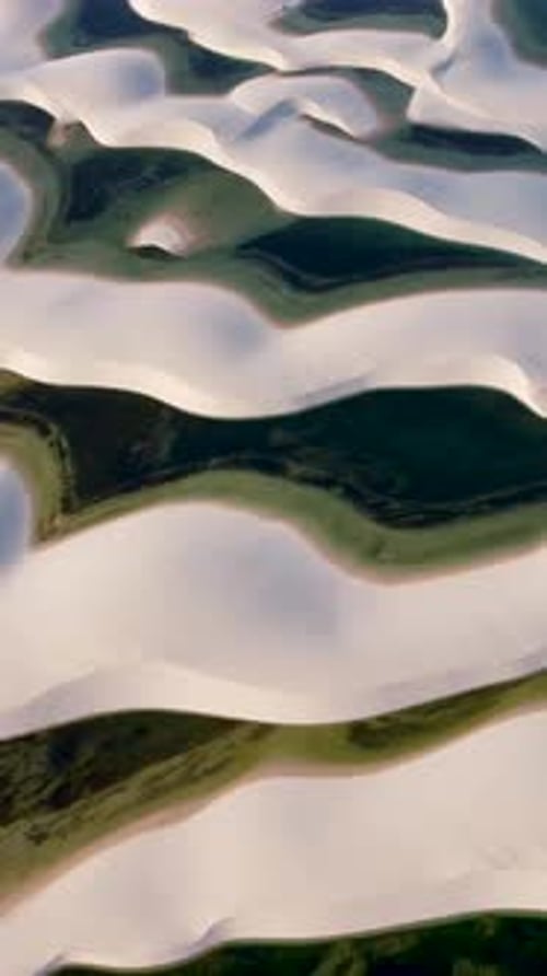 Scenic Dunes Lakes at Lencois Maranhenses Brazil. Summer Landscape.