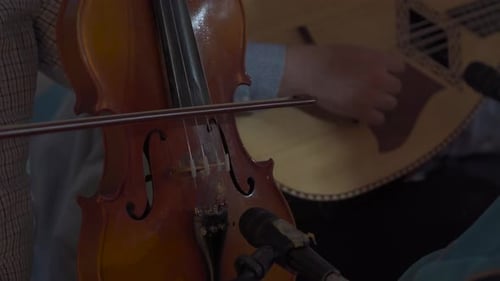 Musician Playing Note on a Traditional arabic Instrument