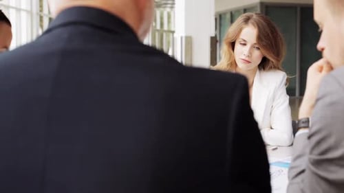 People, Planning, Strategy and Corporate Concept - Business Team with Scheme Meeting