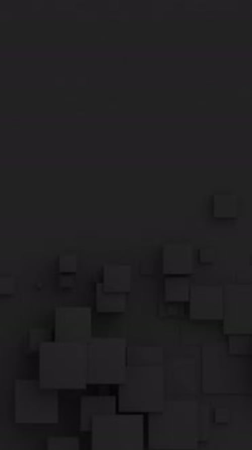 Würfel mit zufälliger Größe, Verschieben und Wachsen, Schleife, Platz für Text auf der linken Seite, abstrakter 3D-Renderer