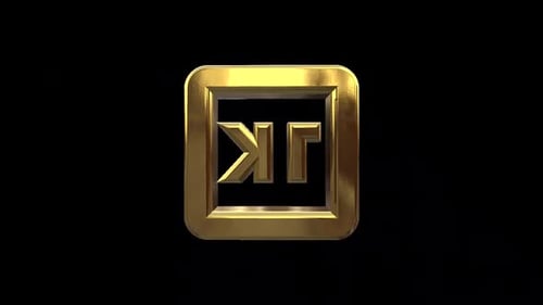 Animated 3D Golden 1K Subscriber Achievement Symbol