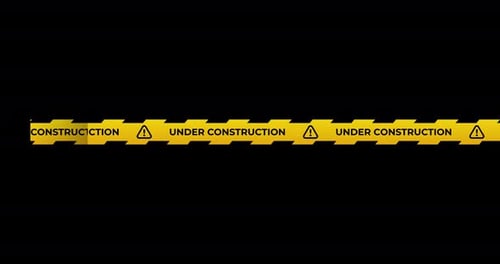 Animated Under Construction Warning Tape