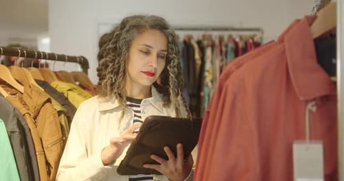 Portrait of Female Small Business Owner using Digital Tablet in Store