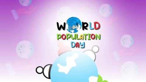 World Population Day Loop Animated Background