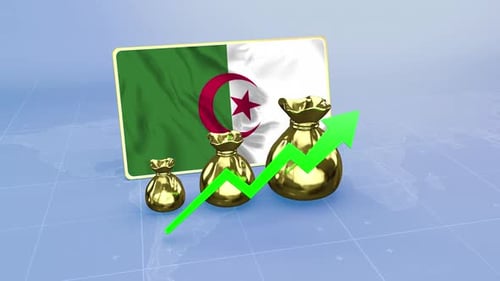 Algeria Reserves Growth Economic Data Infographics Graph