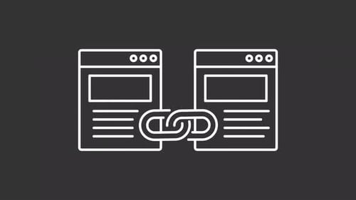 Link building white line animation