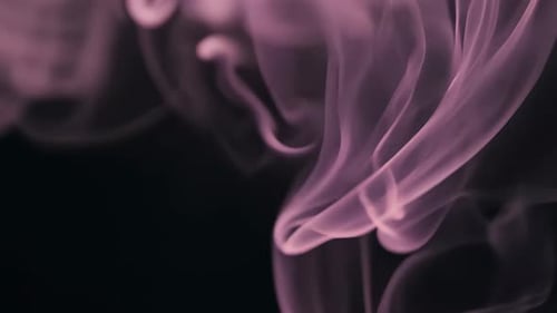 Light Pink Smoke Swirling on a Dark Background
