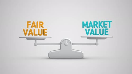 Fair Value vs Market Value looping balance scale