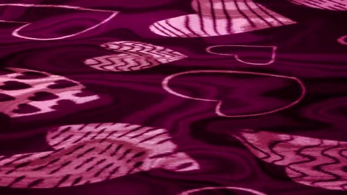 Fluid Animated Hearts Pattern Background Loop