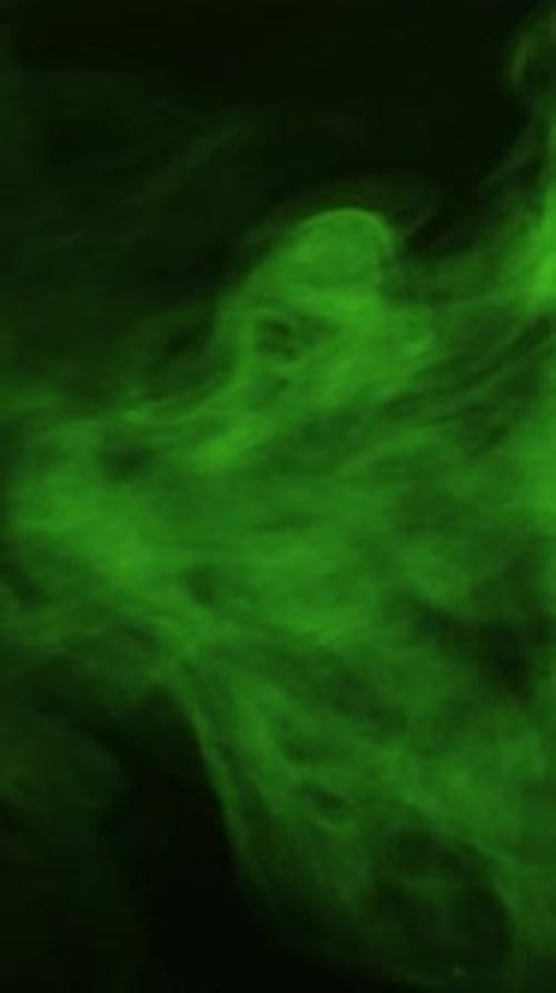 Vertikale Ansicht mit grünem Raucheffekt