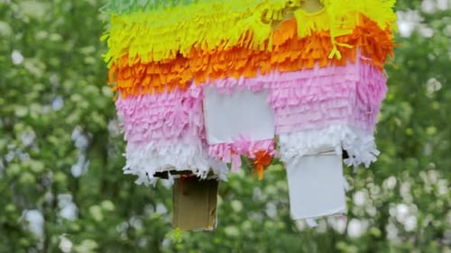 Pinata After It Was Beaten and Candy Was Taken Out