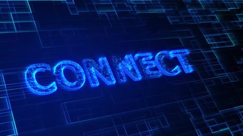 Connect text animation 4k. Vd 727