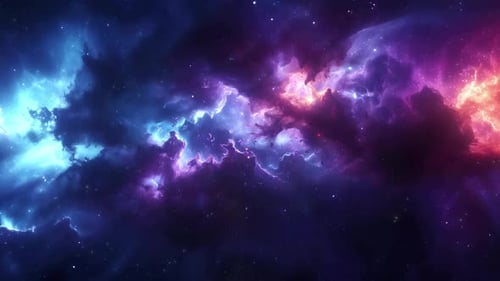 Purple Red Deep Space Galaxy Nebula