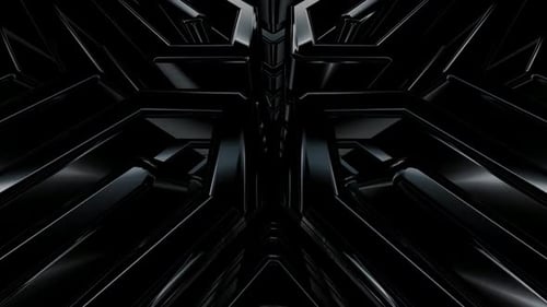 Futuristic Black Metallic Abstract Geometric Background Animation