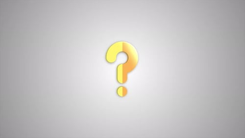 Animated 3D Question Mark Icon Loop