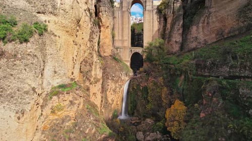 Aerial shot of the city of Ronda in Southern Spain