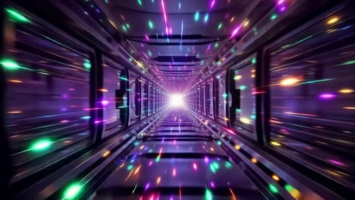 Fond de mouvement futuriste de science-fiction Warp Speed Tunnel