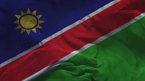 Namibian Flag Waving Motion Graphic Loop