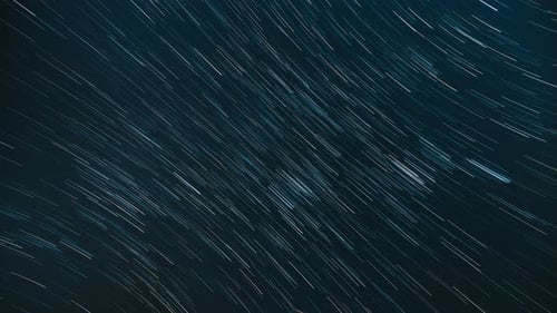 Star Trails Across the Dark Night Sky