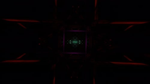 Vibraciones hipnóticas de discoteca con destellos de neón en un vibrante bucle de VJ