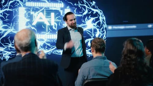 AI Presentation with Speaker and Audience