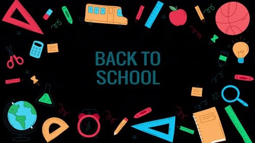 Back To School Animation 4K Alpha