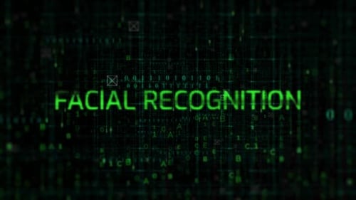 Futuristic Facial Recognition Text Reveal