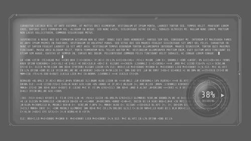 Une fenêtre pour décoder un large éventail de texte avec un chargeur de pourcentage