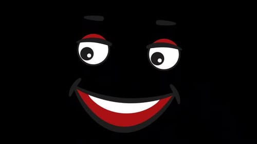 Happy Eyes Looking Left And Right On Alpha Channel