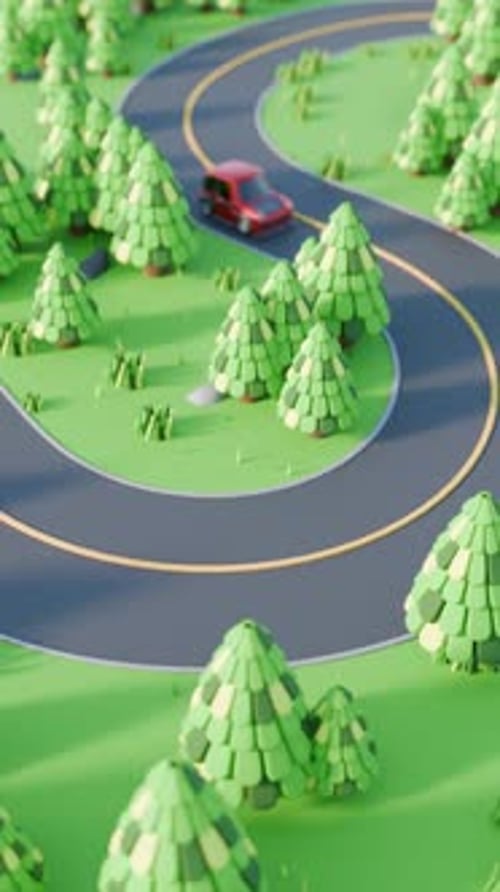 Racing Car Loop 3D Animation