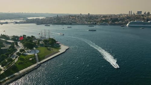 Fantastische Filmaufnahme der Stadt Istanbul